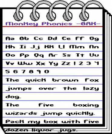 Monkey Phonics (BRK) Regular animated font preview Monkey Phonics (BRK) Regular animated font preview