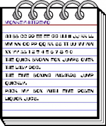 Monkey Hat DEMO Regular animated font preview