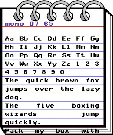 mono 07_65 Regular animated font preview mono 07_65 Regular animated font preview