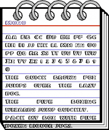 Mono Normal animated font preview