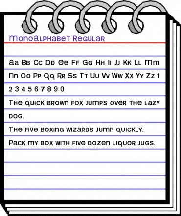 MonoAlphabet Regular animated font preview