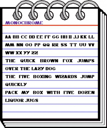 MONOCHROME Regular animated font preview MONOCHROME Regular animated font preview