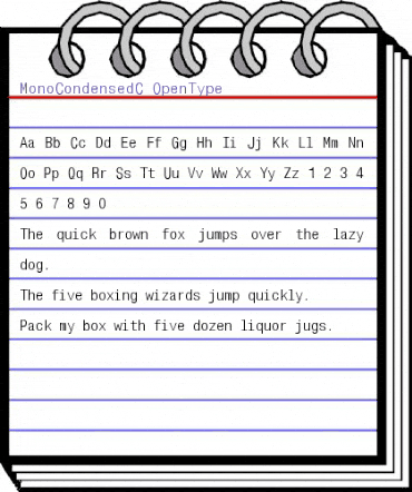 MonoCondensedC Regular animated font preview