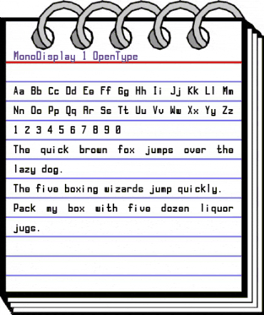 MonoDisplay Regular animated font preview MonoDisplay Regular animated font preview
