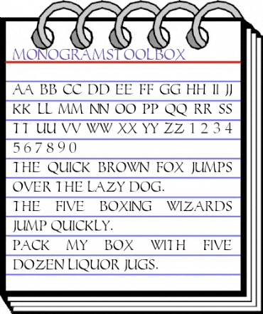 MonogramsToolbox Regular animated font preview