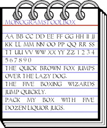 MonogramsToolbox Regular animated font preview MonogramsToolbox Regular animated font preview