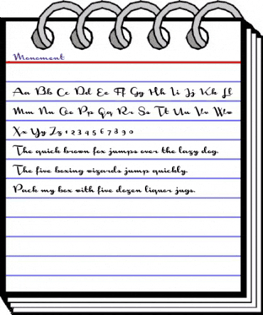 Monoment Regular animated font preview