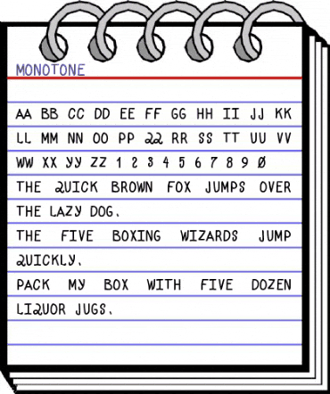 Monotone Regular animated font preview