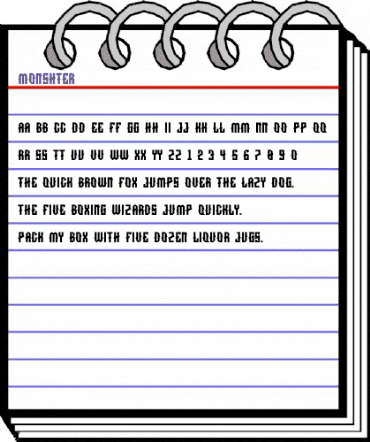 MONSHTER Regular animated font preview