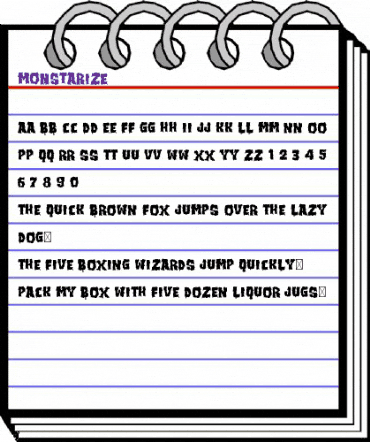 MONSTARIZE Regular animated font preview MONSTARIZE Regular animated font preview