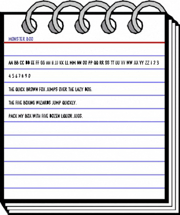 MONSTER BOO Regular animated font preview