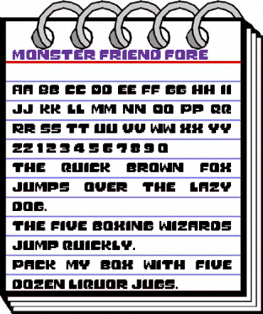 Monster Friend Fore Regular animated font preview