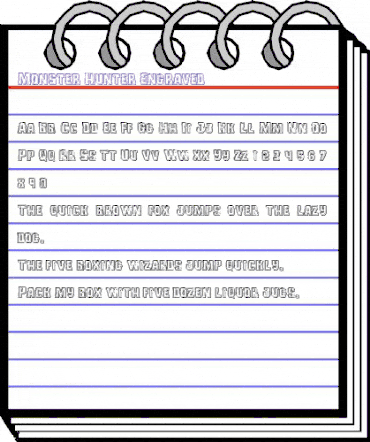 Monster Hunter Engraved Regular animated font preview