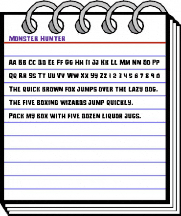 Monster Hunter Regular animated font preview