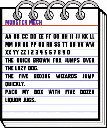 Monster Mech Regular animated font preview