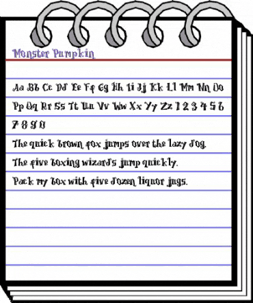 Monster Pumpkin Regular animated font preview