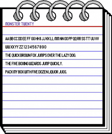 Monster Twenty Regular animated font preview