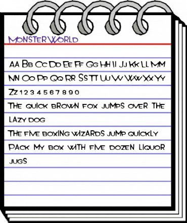 Monster World Regular animated font preview Monster World Regular animated font preview