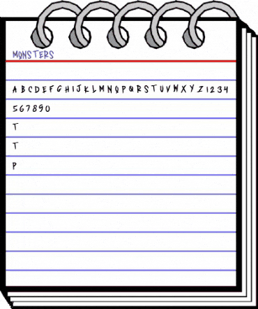 MONSTERS Regular animated font preview