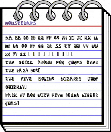 MonstoCaps Regular animated font preview