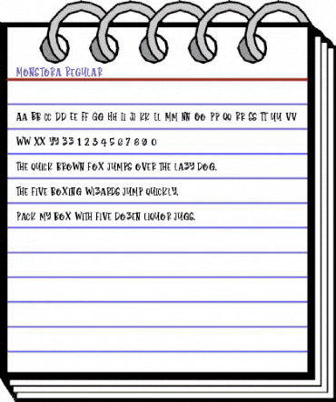 Monstora Regular animated font preview