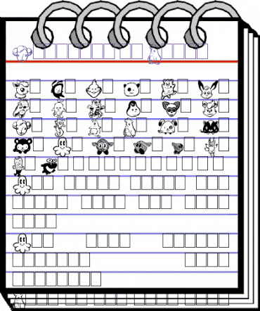 Monstres de Poche Regular animated font preview