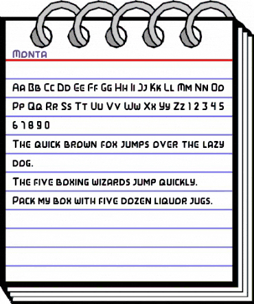 Monta Regular animated font preview