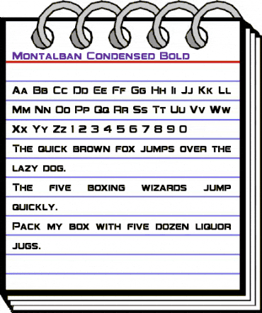 Montalban Condensed Bold animated font preview Montalban Condensed Bold animated font preview