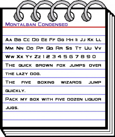 Montalban Condensed Regular animated font preview Montalban Condensed Regular animated font preview