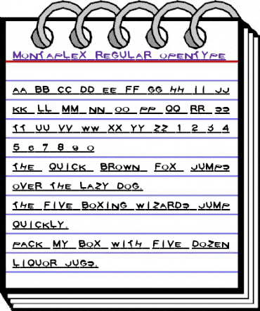 Montaplex Regular animated font preview