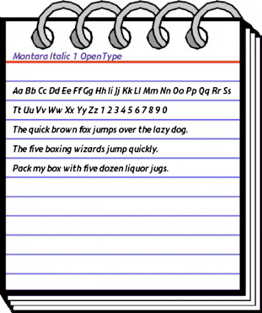 Montara Italic animated font preview Montara Italic animated font preview