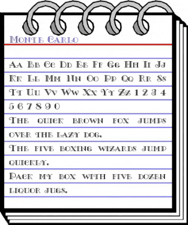 Monte-Carlo Regular animated font preview Monte-Carlo Regular animated font preview