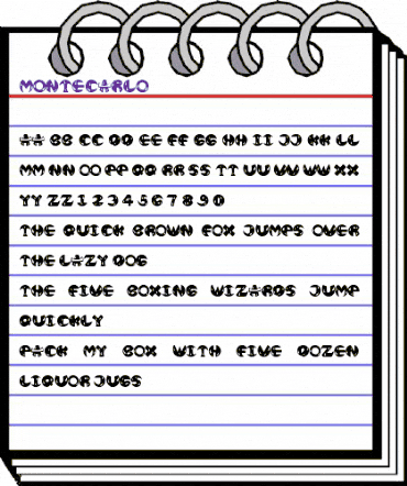 MONTECARLO Regular animated font preview