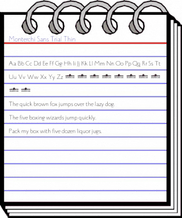 Monterchi Sans Trial Thin animated font preview