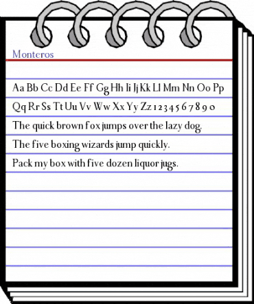 Monteros Regular animated font preview