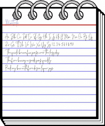 Monttrela Regular animated font preview