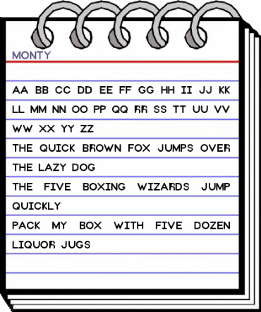 Monty Regular animated font preview