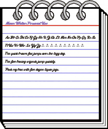 Moon Walker Personal Use Regular animated font preview
