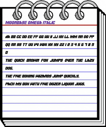 Moonbase Omega Italic animated font preview Moonbase Omega Italic animated font preview