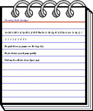 Moonday Italic Regular animated font preview