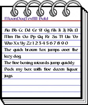 MoonDogText111 Bold animated font preview