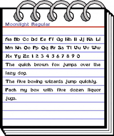 Moonlight Regular animated font preview Moonlight Regular animated font preview