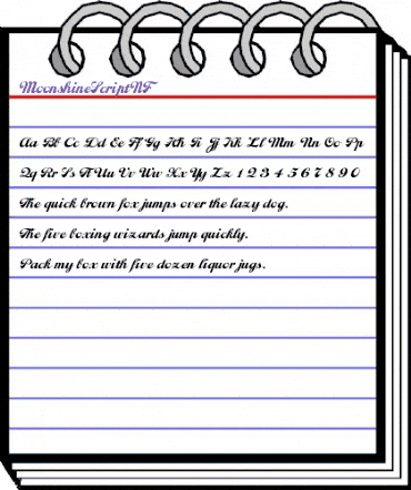 MoonshineScriptNF Regular animated font preview MoonshineScriptNF Regular animated font preview
