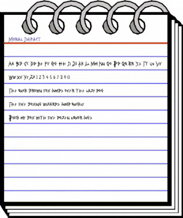Moral Impact Regular animated font preview Moral Impact Regular animated font preview