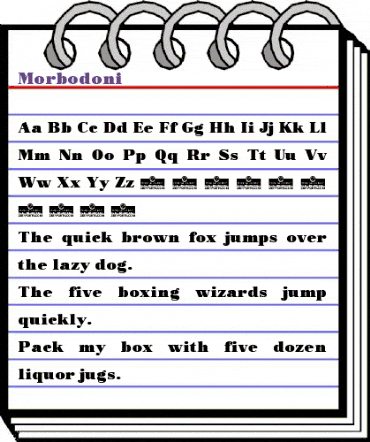 Morbodoni Regular animated font preview Morbodoni Regular animated font preview