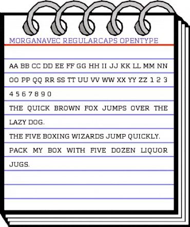 MorganAvec RegularCaps animated font preview MorganAvec RegularCaps animated font preview