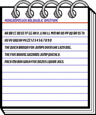 MorganPoster Bold Italic animated font preview MorganPoster Bold Italic animated font preview