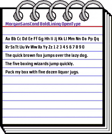 MorganSansCond BoldLining animated font preview MorganSansCond BoldLining animated font preview