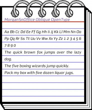 MorganSnOffice Oblique animated font preview MorganSnOffice Oblique animated font preview