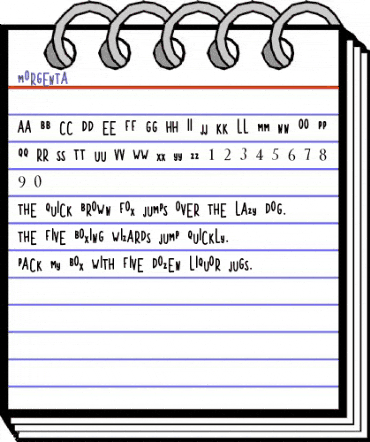 MORGENTA Regular animated font preview MORGENTA Regular animated font preview